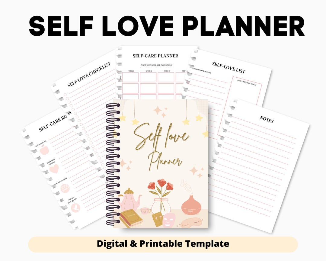 Self Love Planner Printable | Daily Self Care Journal | Mindfulness ...