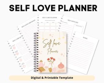 Self Love Planner Printable | Daily Self Care Journal | Mindfulness Planner | Personal Growth Workbook | Instant Download PDF
