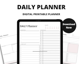 2026 Daily Planner Printable | Minimalist iPad Planner | Daily Schedule | To Do List | Productivity Planner | Instant Download PDF