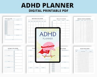 ADHD Planner, Daily Planner for ADHD Adults, Focus Planner PDF, Productivity Planner, Instant Digital download