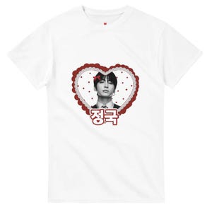 BTS Jungkook Herz Grafik T-Shirt, ARMEE Konzert Bekleidung, Kpop Fan Unisex Shirt