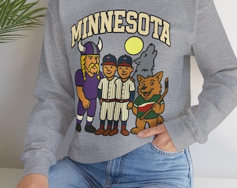 Minnesota Sport Sweatshirt Retro Minnesota Team Mashup Sweatshirt Vintage Twin Cories Fan Pullover Minnesota Geschenk für Ihn Sie
