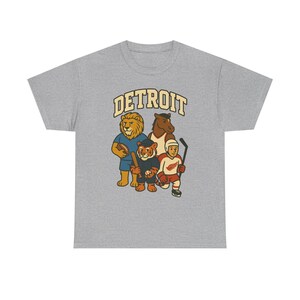 Vintage Detroit Sports Graphic Tee Retro City Pride Shirt Classic Athletic Mascot Design Unisex Streetwear Gift image 4