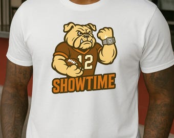 Shedeur Sanders Shirt Unisex Cleveland Fan T-Shirt Bulldog Maskottchen Showtime T-Shirt Fußball Team Spirit Shirt