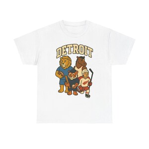 Vintage Detroit Sports Graphic Tee Retro City Pride Shirt Classic Athletic Mascot Design Unisex Streetwear Gift image 3