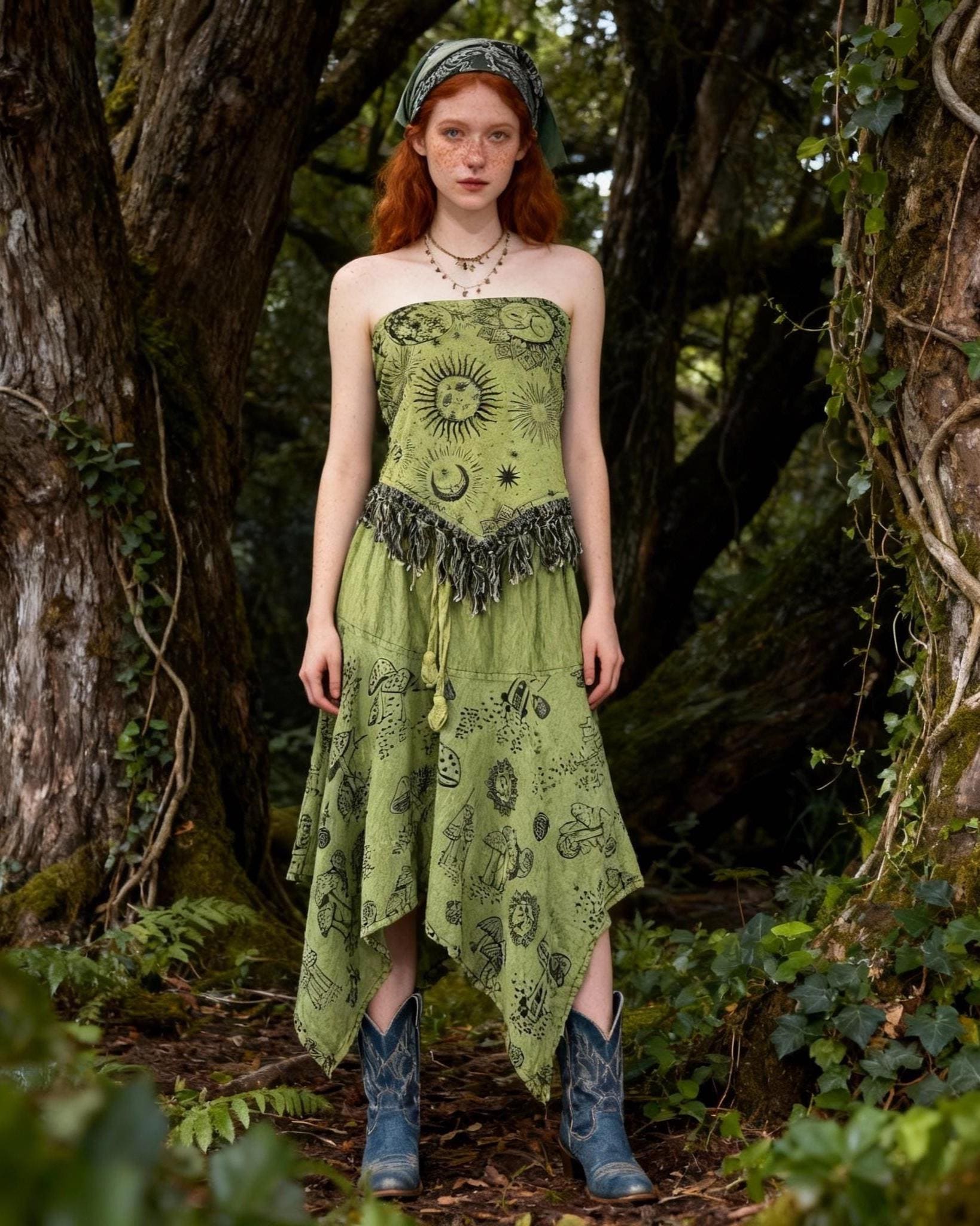 Green Mushroom Dress - Etsy Australia
