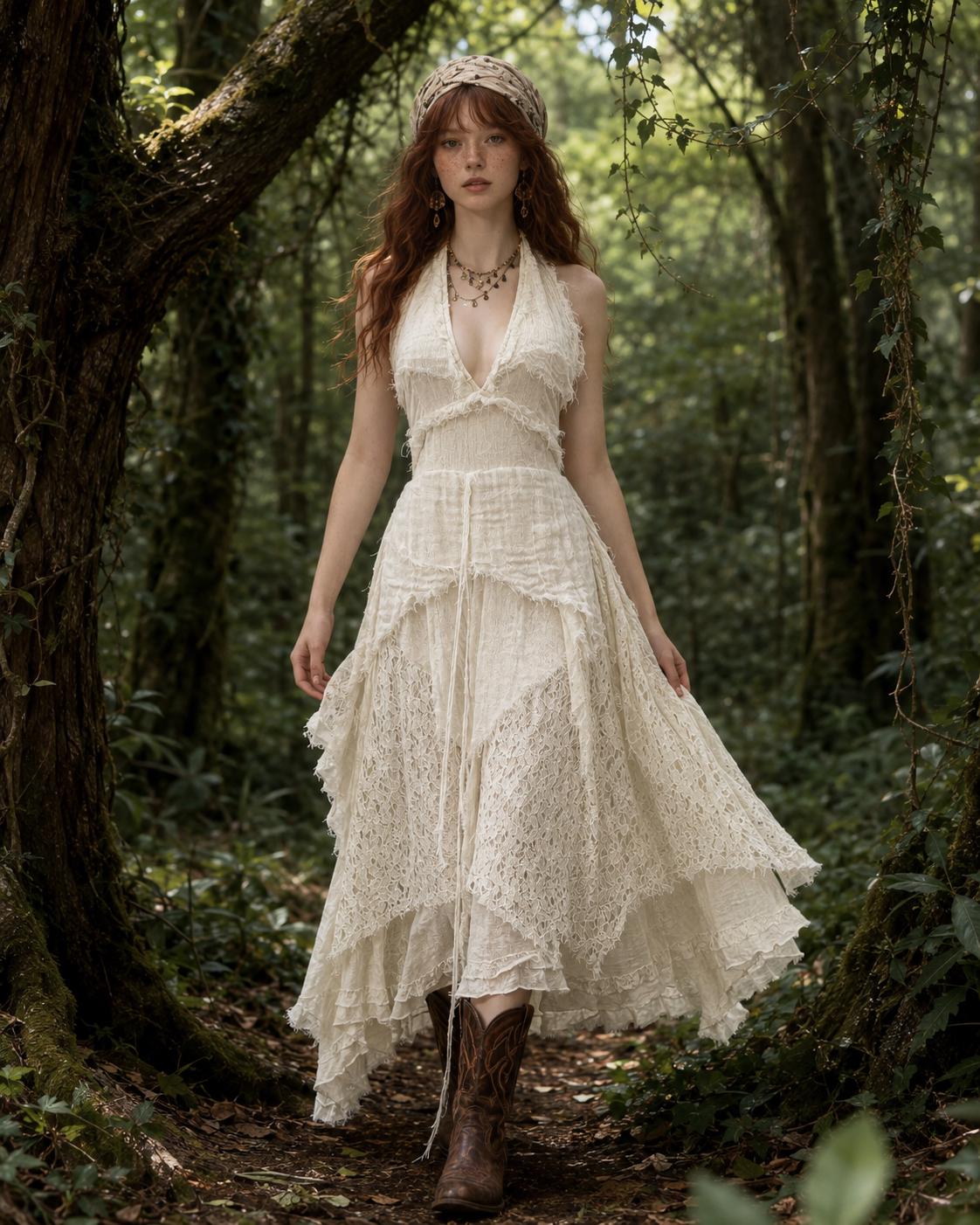 Cottagecore White Dress