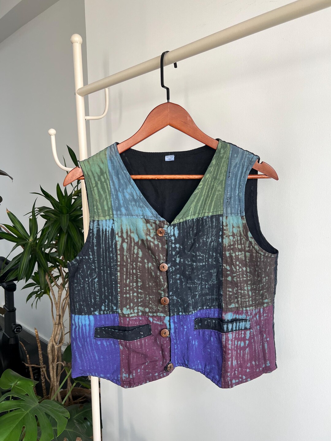 Handmade Patchwork Cotton Vest, Distressed Boho Festival Wear - Etsy