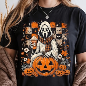 Ghostface Fall Coffee Halloween Png, Ghost Pumpkin Spice Latte Halloween Png, Autumn Spooky Pumpkin Coffee Sublimation (Digital Download)