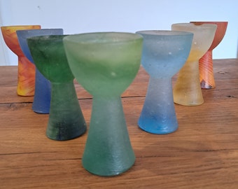 Eierbecher, Pate de Verre Technik, Sammlerstück, Unikat, Liebhaberstück