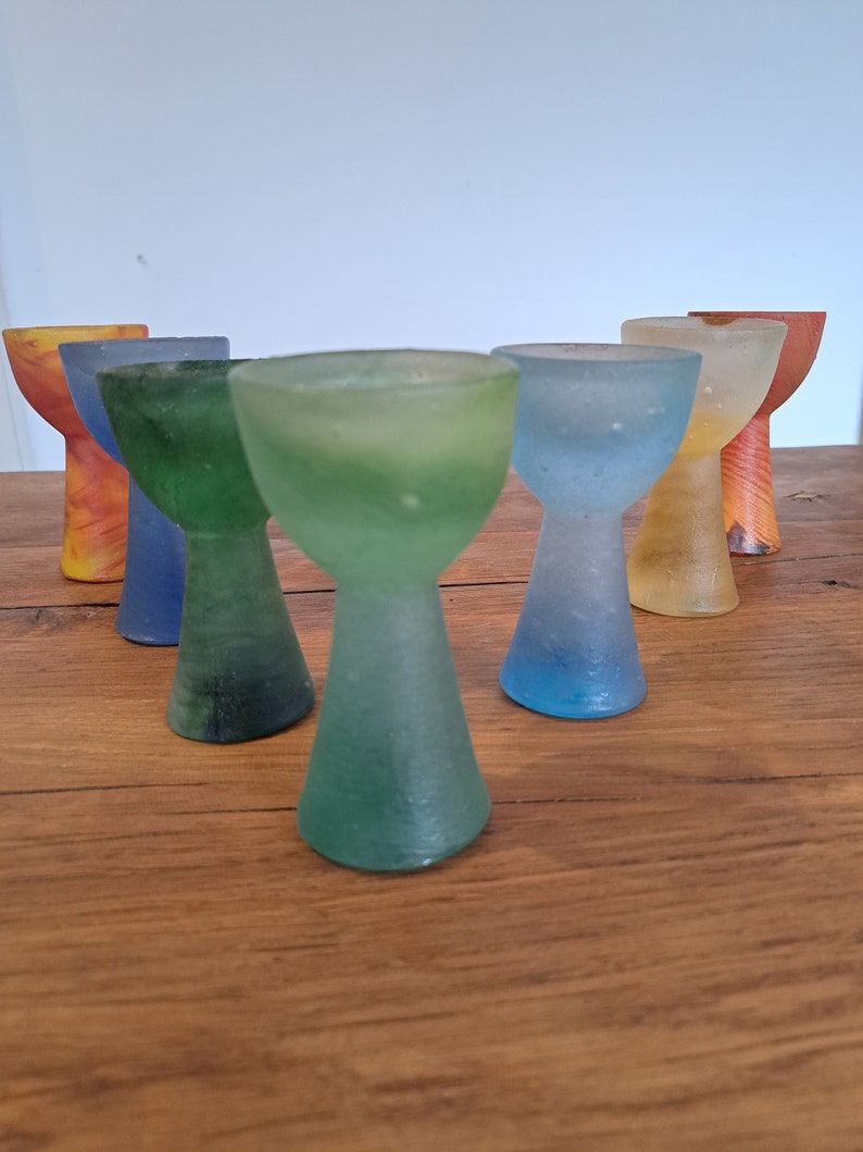 Eierbecher, Pate de Verre Technik, Sammlerstück, Unikat, Liebhaberstück Bild 1