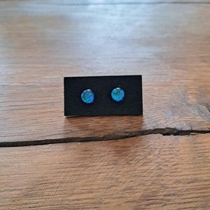 Glasohrstecker in Fusing Technik Blue