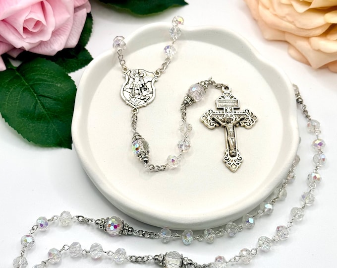 Catholic Rosary Beads: Sparkling Austrian Crystal (Handmade Devotional)