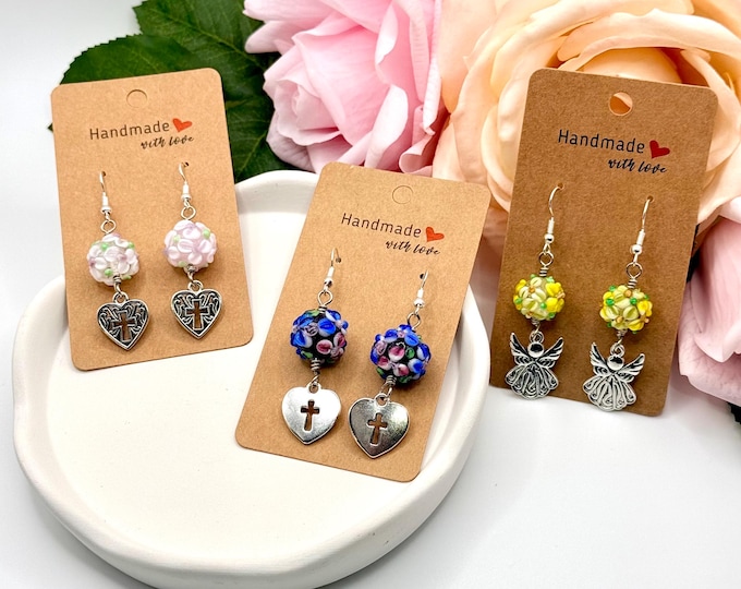 Murano Glass Earrings: Handmade Wire Wrapped - Hypoallergenic Charm