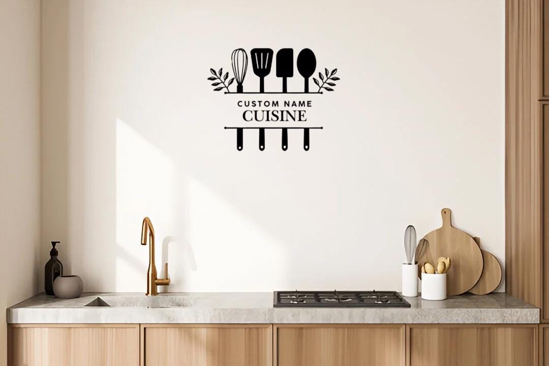 Custom Name Kitchen Sign | Laser Cut File (SVG) - Etsy