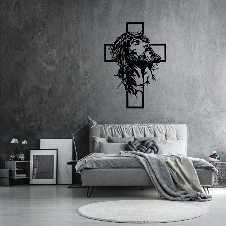 Jesus Christ Sacred Wall Art SVG – Christian Laser Cut File for Metal ...