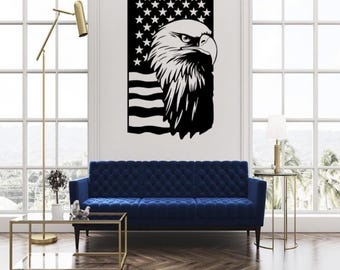 American Eagle Wall Art SVG – Patriotic Laser Cut File for Metal & CNC