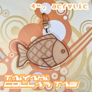 Fish Fursuit Collar Tag - Acrylic Large Keychain/Keyring - Furry