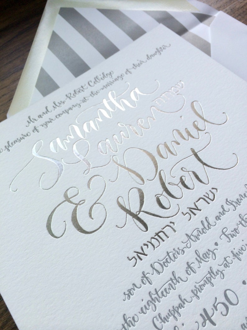 Modern Calligraphy Invitation Design Handwritten Calligraphy Etsy