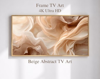 Beige Abstract Frame TV Art, Neutral Texture Wall Art, Minimalist Samsung Frame TV Art, Modern Digital Download
