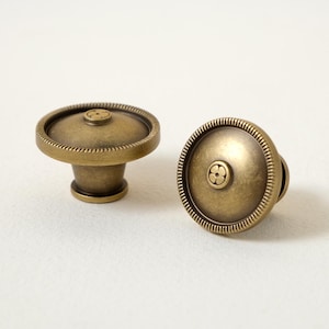 Antique Brass Cabinet Knobs, Aged Brass Drawer Knobs, Decorative Dresser Knobs, Wardrobe Door Knobs, Art Nouveau Cabinet Hardware