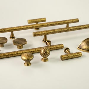 Handmade Brass Cabinet Hardware: Vintage Drawer Cup Pull, Drawer Knobs And Pulls, Aged Brass Pulls, Kitchen Cabinet Handle, Hardware Accents