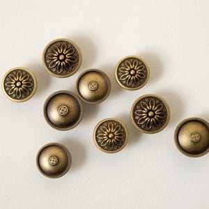 Antique Brass Cabinet Knobs, Aged Brass Drawer Knobs, Decorative Dresser Knobs, Wardrobe Door Knobs, Art Nouveau Cabinet Hardware