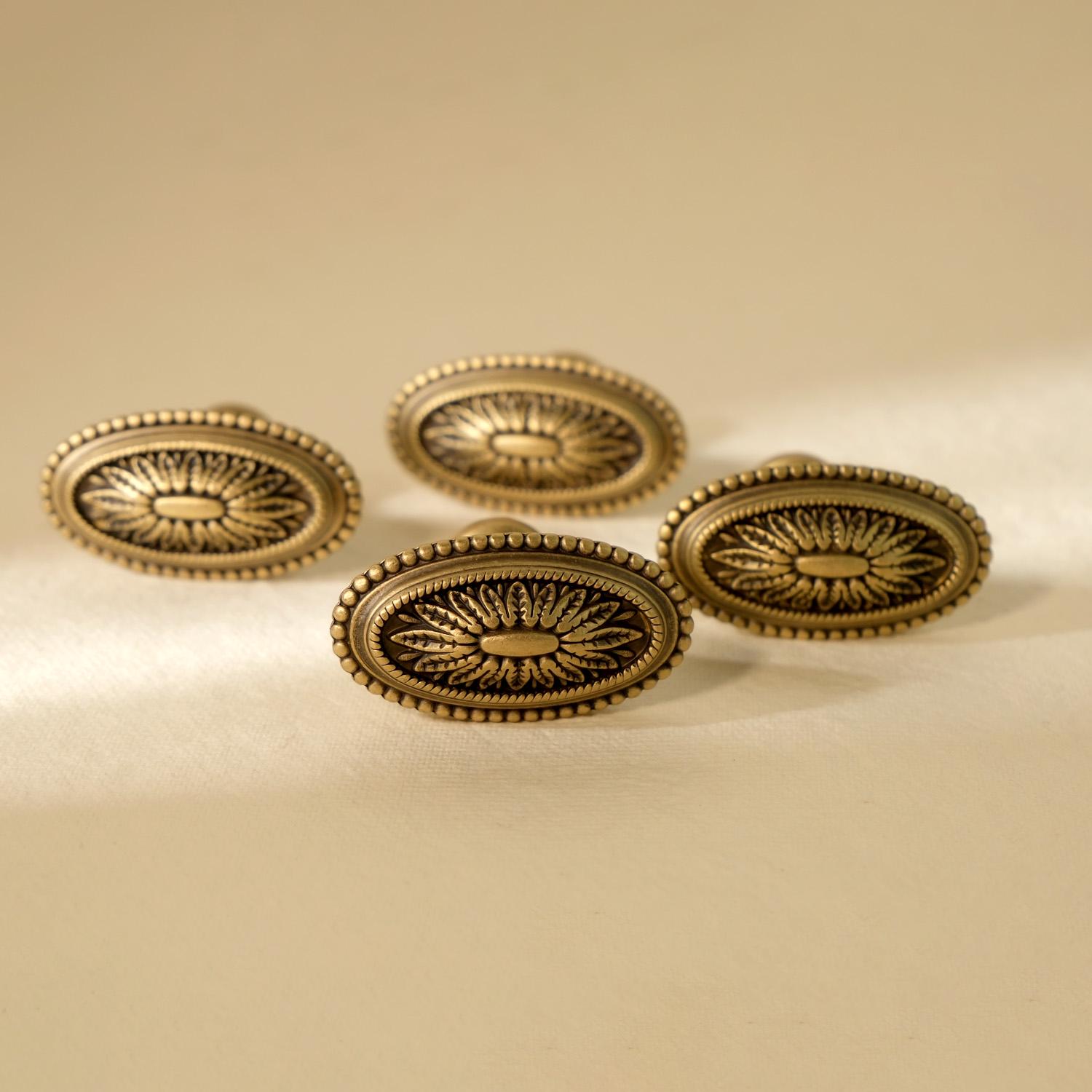 fitted lace wedding dress Zernmiarder Brown Ceramic Knobs 10 Pack Flower Drawer Pulls Vintage Cabinet  Knobs - Antique Dresser Pulls with Screws for Closet Drawer Cupboard Cabinet  and DIY Home Project main image 1