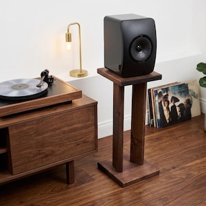 Wood Speaker Stand, Speaker Stand, Speaker Desk, HiFi Furniture, Audio Stand, Minimal Modern Speaker Platform, Living Room Speaker Stand