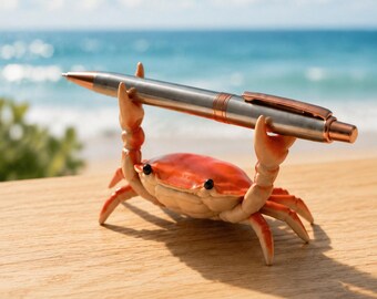 Funny Crab Pen Holder, Cute Desk Accessory, Office Desk Decor, Desk Organizer, Coastal Decor, Unique Coworker Gift
