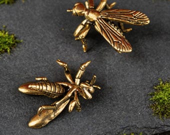 Figura de mosquito de latón hecha a mano, decoración de escritorio vintage con forma de mascota de té, figura de animal fantástica, decoración para oficina o estudio, regalo para amantes de las mascotas de té.