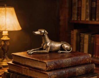 Statuetta di cane in ottone realizzata a mano, decorazione da scrivania vintage a tema Tea Pet, fantastica statuetta di animale, decorazione per ufficio o studio, regalo per gli amanti del Tea Pet.