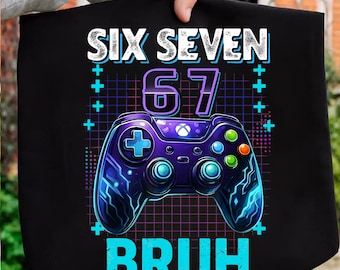 Trendiga Six Seven Meme Game Boys Kids Png, Game 67 Png, Rolig 67 Png, Jag Var 6 Nu Är Jag 7, Rolig 67 Gamer, Rolig 67 Gamer Kid, Present Till Gamer