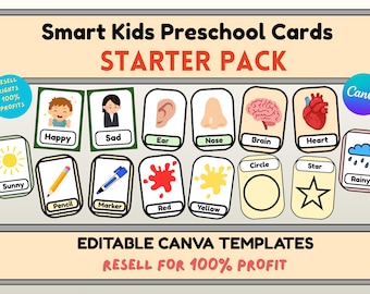 Zestaw startowy Smart Kids Cards dla przedszkolaków | Materiały do druku typu „wszystko w jednym”