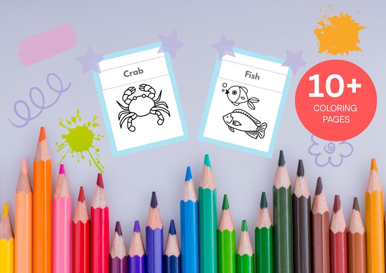 Sea Animals Coloring Book for Kids | Ocean Creatures Coloring Page ...