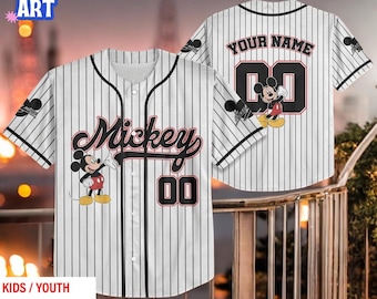 Custom Disney Mickey Mouse Jersey – Personalized Baseball Shirt for Disneyland Trips, Team Outfits, or Mickey Mouse Birthday Gift