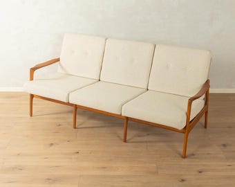 Sofá de los años 60, madera de cerezo, vintage