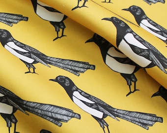 Gelber Elster Polsterstoff meterware