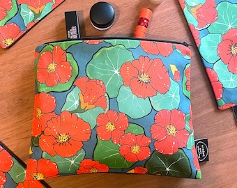 Nasturtium Wash Bag - Nasturtium Make Up Bag - Wash Bags For Women