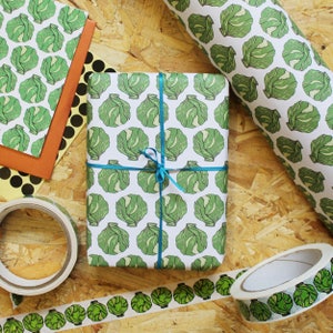 Brussels Sprout Christmas Wrapping Paper - Recyclable Wrapping Paper - Christmas Gift Wrapping - funny christmas wrapping paper