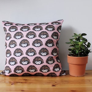 Pink Hedgehog Handmade Cushion image 1