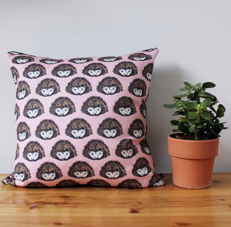 Pink Hedgehog Handmade Cushion image 1