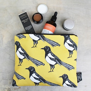 Magpie Wash Bag - Magpie Make Up Bag - Toiletry Bag