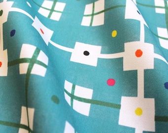 Welsh Blanket Check Cotton Upholstery Fabric: Polka Dot Checked Fabric