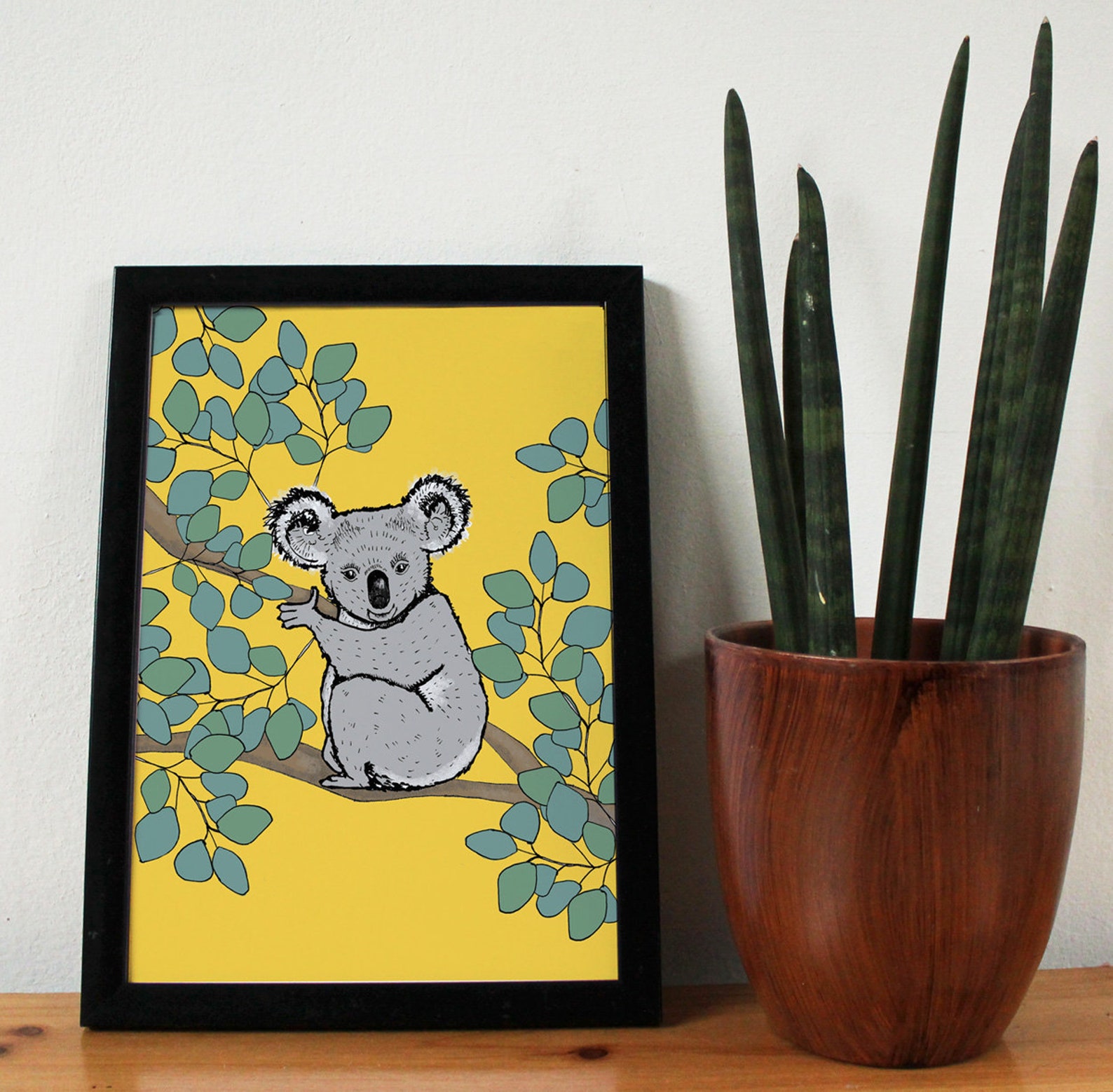 Koala Art Print Jungle Nursery Print Australian Gift Etsy