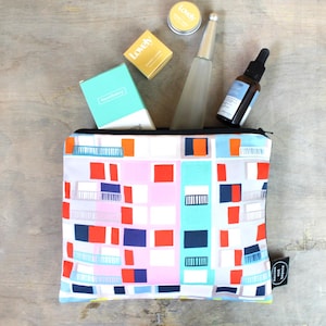 Sheffield Park Hill Wash Bag - Architecture Make Up Bag - Toiletry Bag - Mid Century