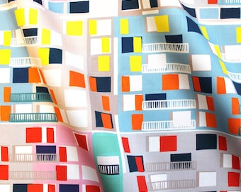 Park Hill Upholstery Fabric: Mid-Century Modern Cotton Drill