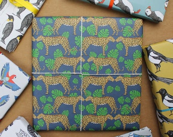 Leopard Print Wrapping Paper - Recyclable Wrapping Paper - Jungle Wrapping Paper - safari wrapping paper