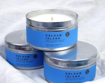 Amber & Feige Duftkerze: Kelham Island inspirierte Reisedose Kerze