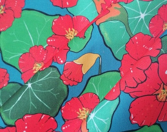 Nasturtium upholstery fabric available by the metre